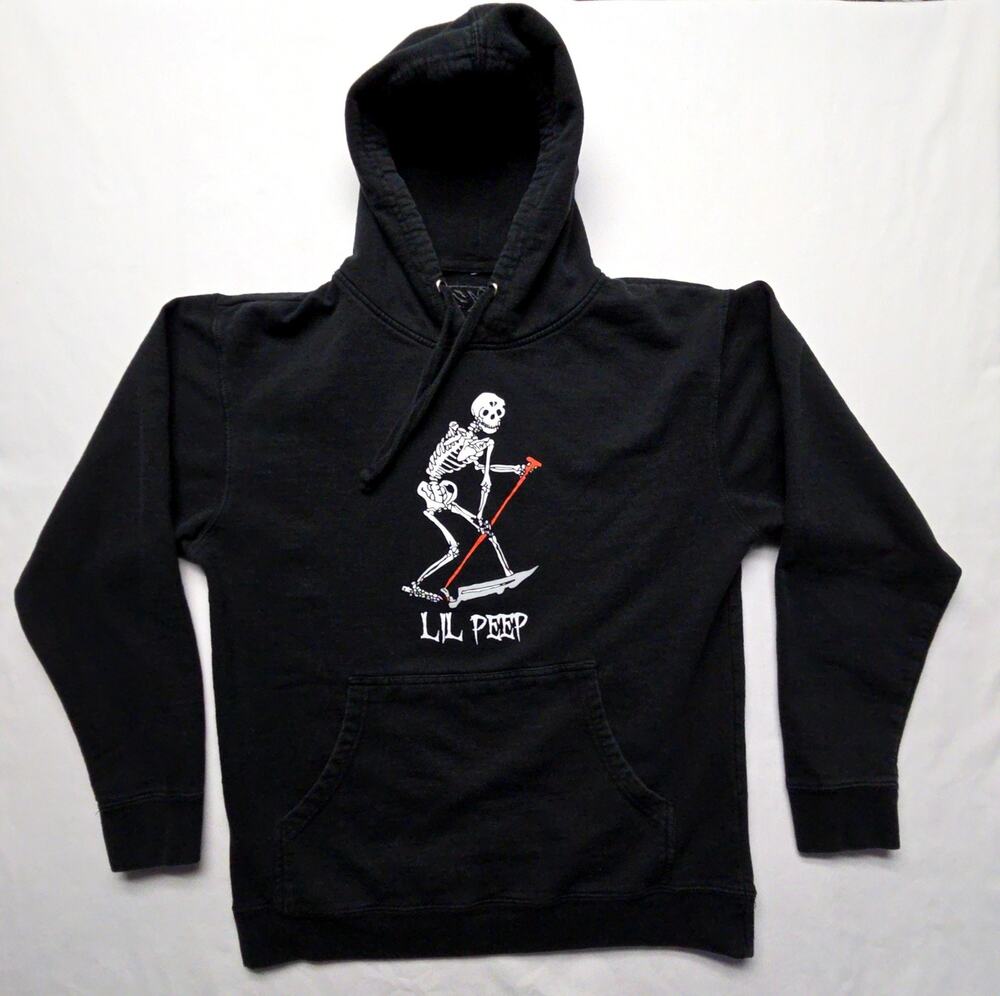 Lil Peep Schemaposse Hoodie Skeleton Graphic Mens Black XL Sweatshirt
